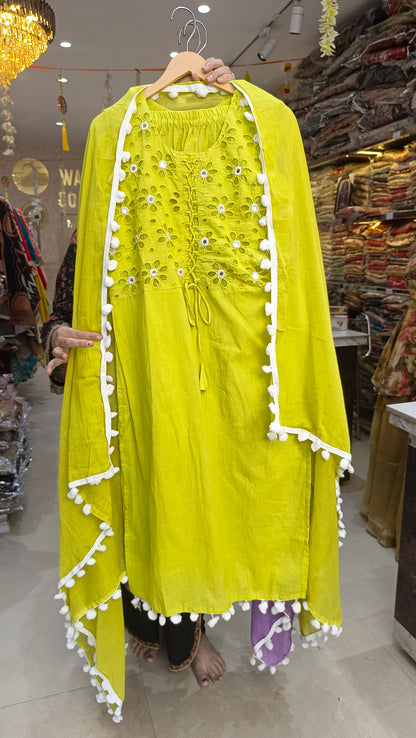 CHIKEN HAKUBA PURE COTTON WHITE LADDU WORK SUIT