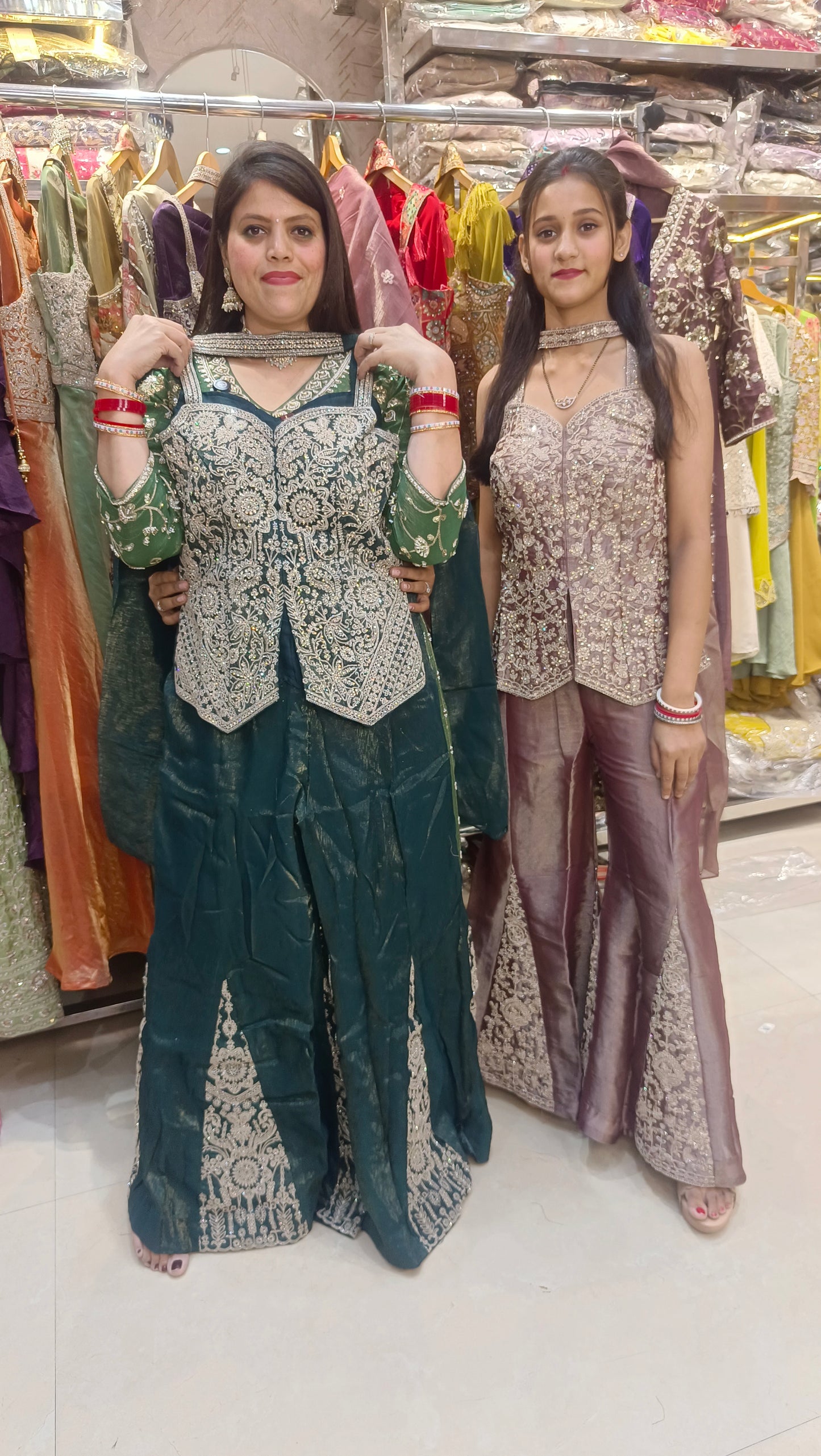 BEAUTIFUL TOP WITH BELL BOOTOM PANT DRESS