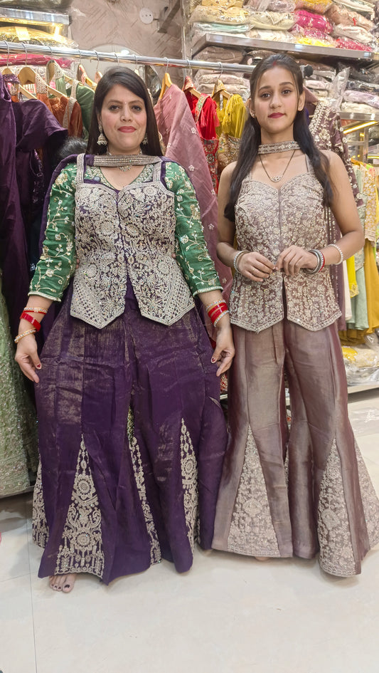 BEAUTIFUL TOP WITH BELL BOOTOM PANT DRESS