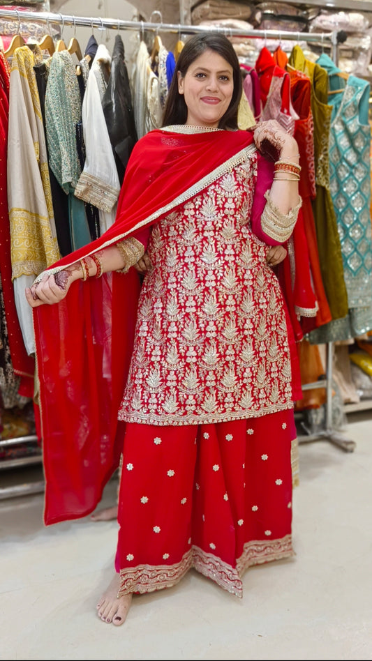 PARTY WEAR GEORGET BEAUTIFUL PLAZZO SUIT