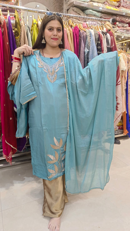PREMIUM HANDWORK NECK DESIGN BEAUTIFUL SUIT