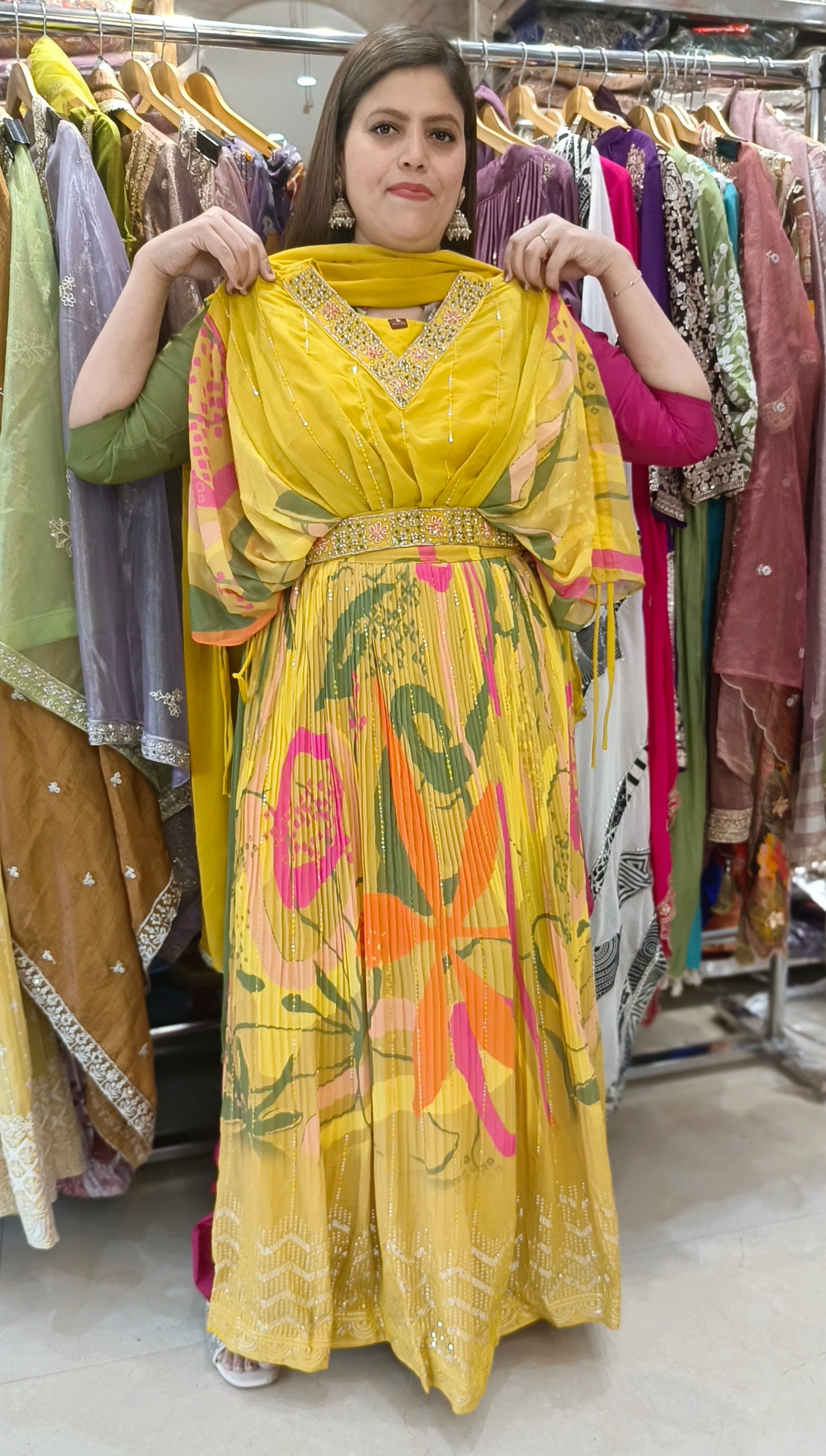 PURE GEORGET FLORAL DESIGN LEHENGA