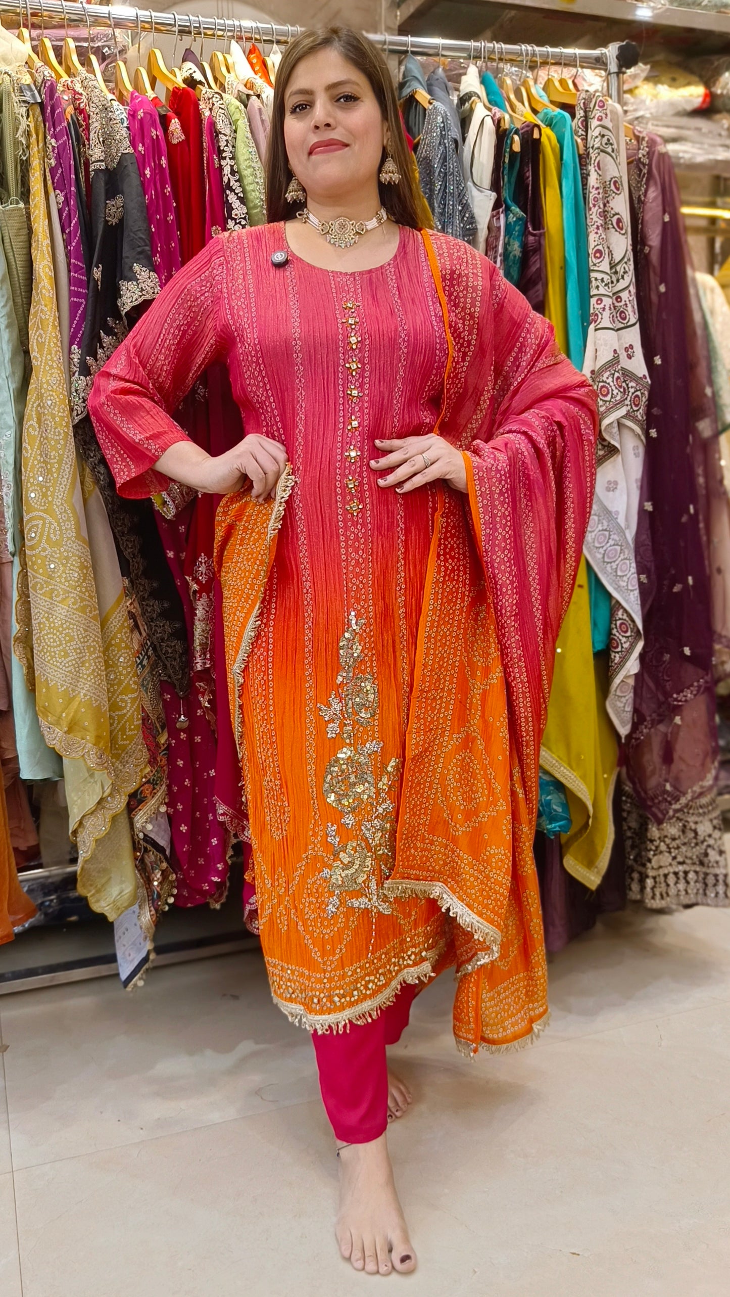 KUNDAN DESIGN BEAUTIFUL SUIT