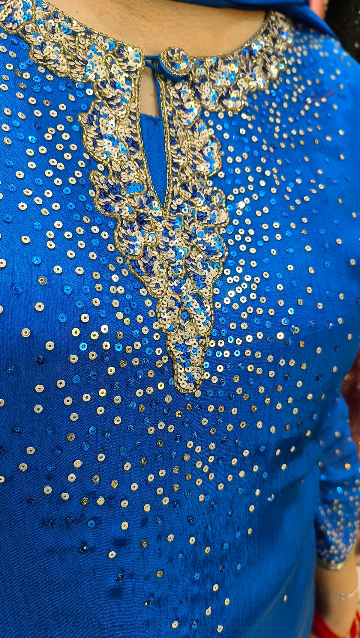 BLUE SEQUENCE DESIGN PARTY WEAR SUIT
