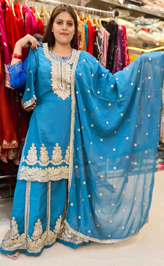 WEDDING WEAR GOTA PATI WORK FULL FLAIR LEHENGA