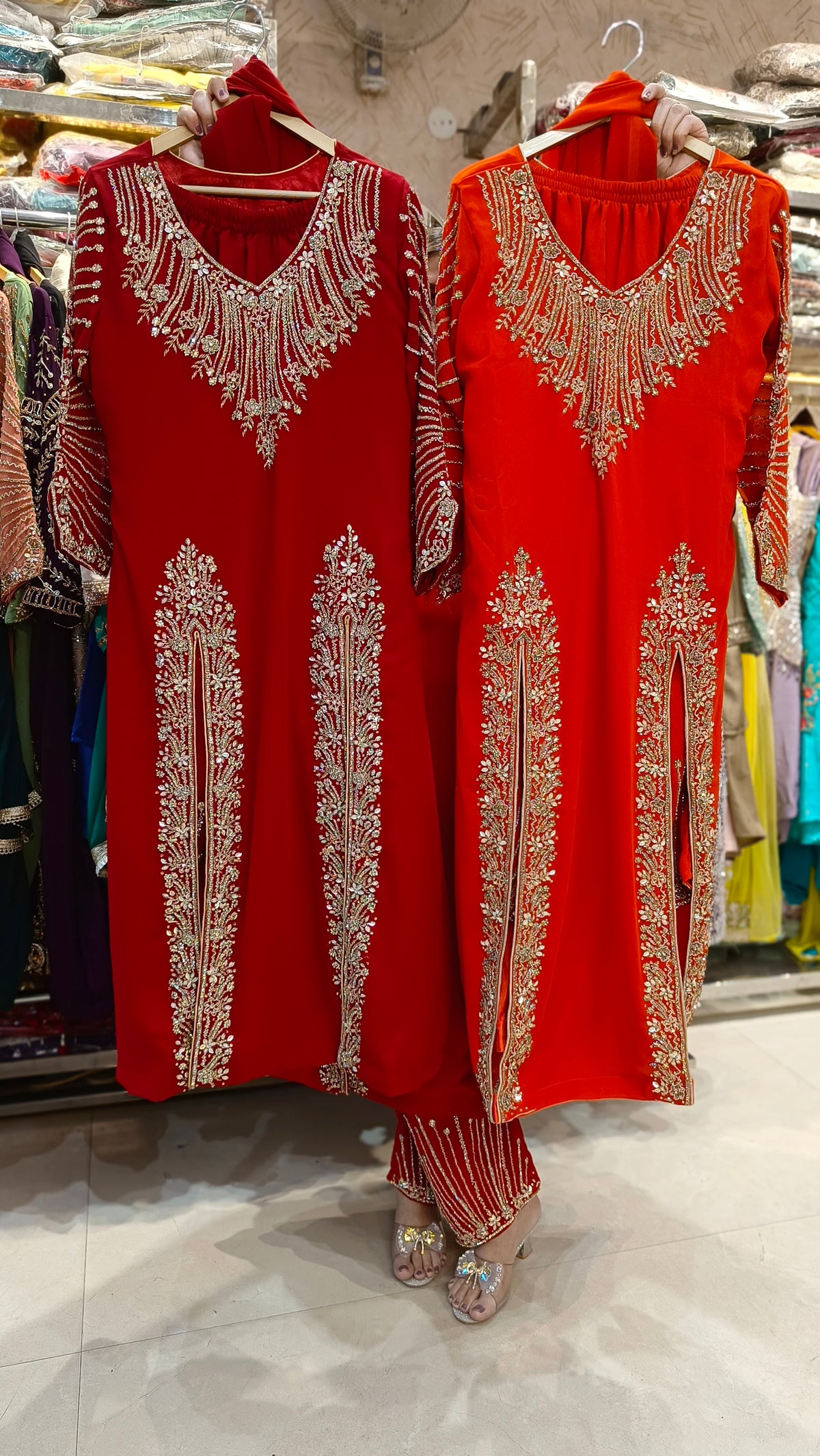 PREMIUM DOUBLE CUT HANDWORK ANRKALI
