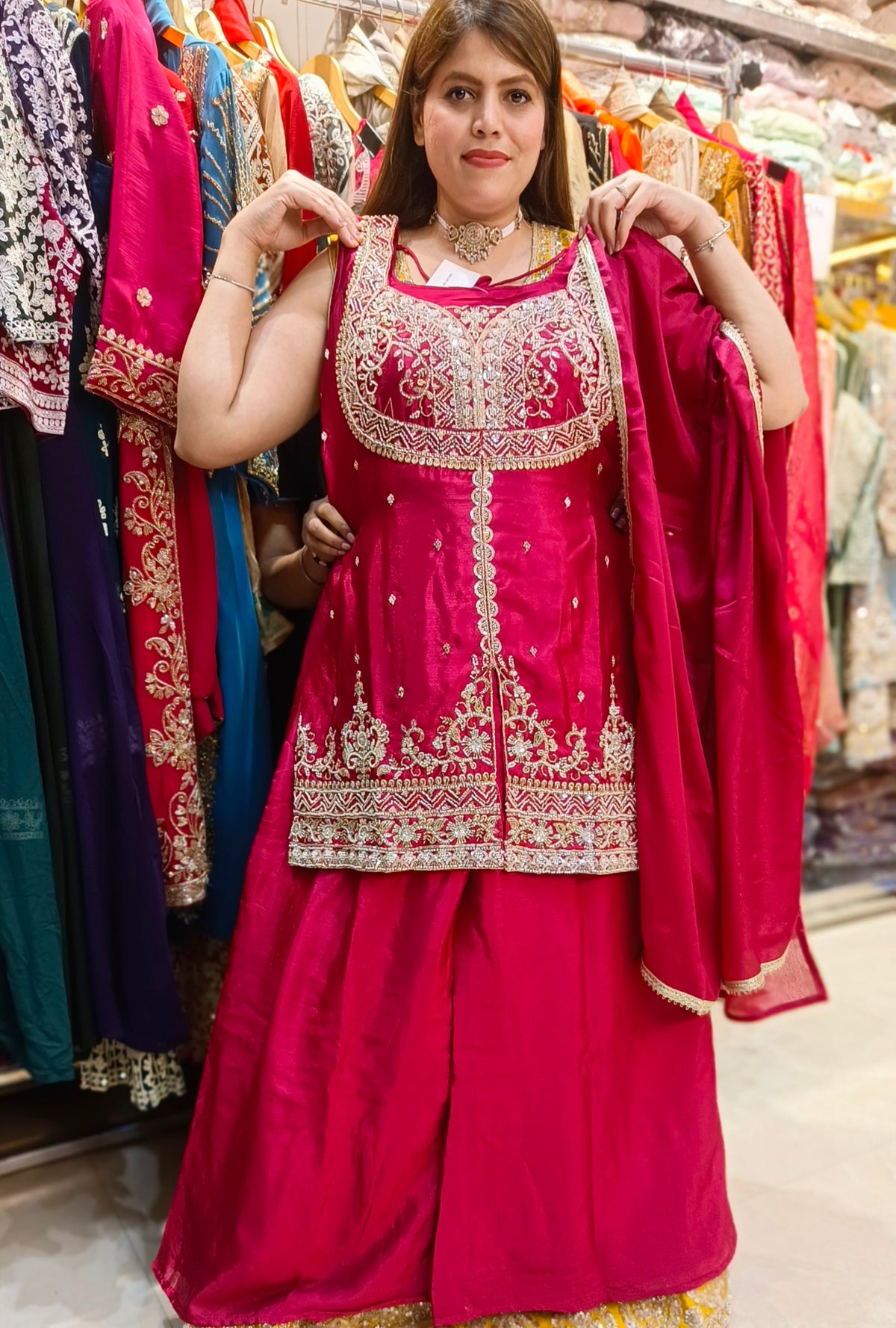 PREMIUM BUSTIER DESIGN FULL HANDWORK JAFFA SUIT