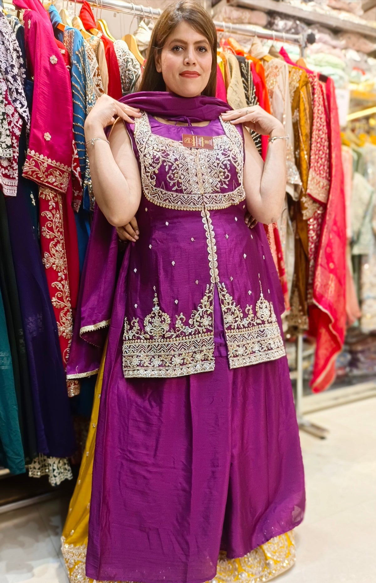 PREMIUM BUSTIER DESIGN FULL HANDWORK JAFFA SUIT