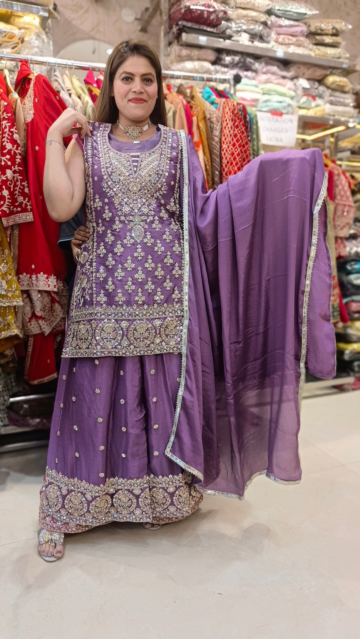 PAKISTANI CROP TOP WITH JAFFA SUIT