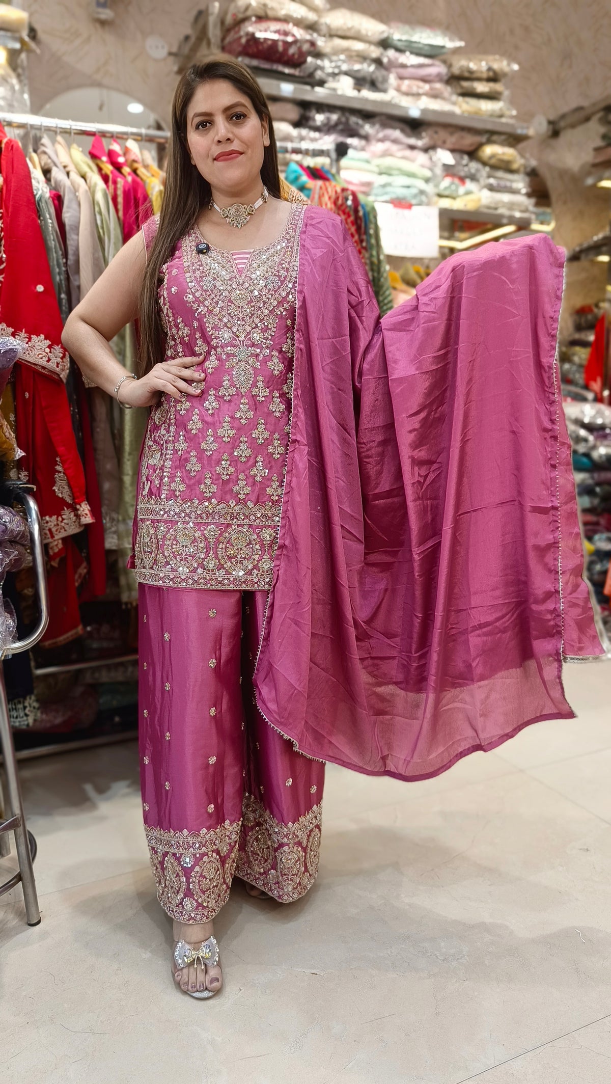 PAKISTANI CROP TOP WITH JAFFA SUIT