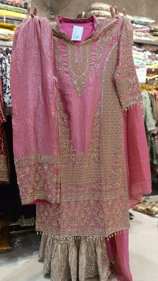 PREMIUM FULL HEAVY WORK ORIGNAL PEARL WORK DESIGNER SUIT