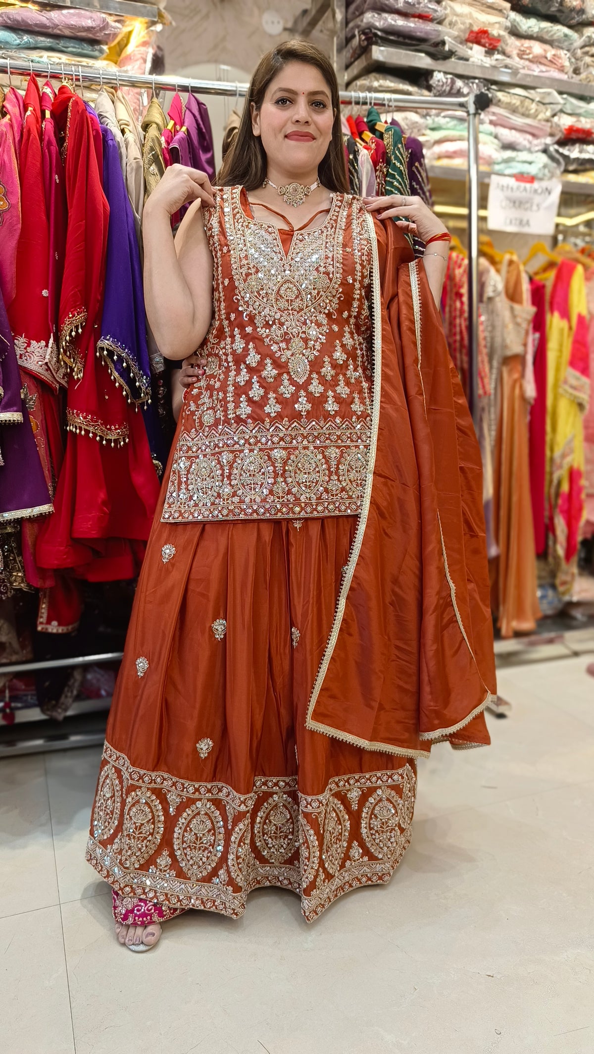 PREMIUM SILK PEARL WORK FUL FLAIR LEHENGA