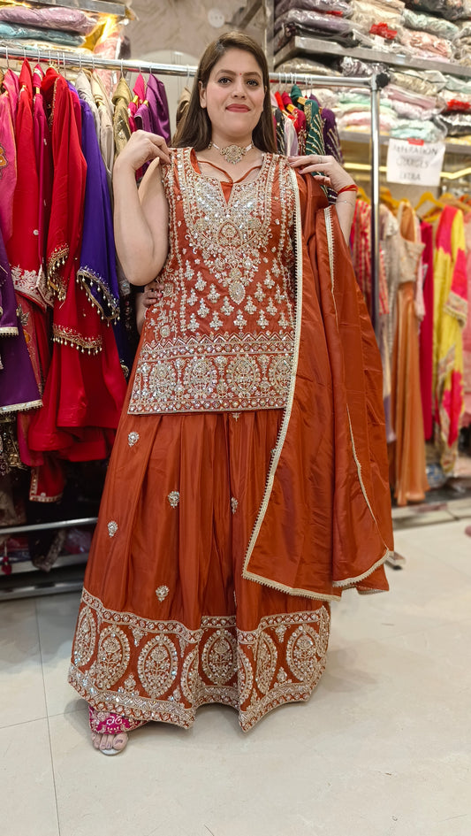 PREMIUM SILK PEARL WORK FUL FLAIR LEHENGA