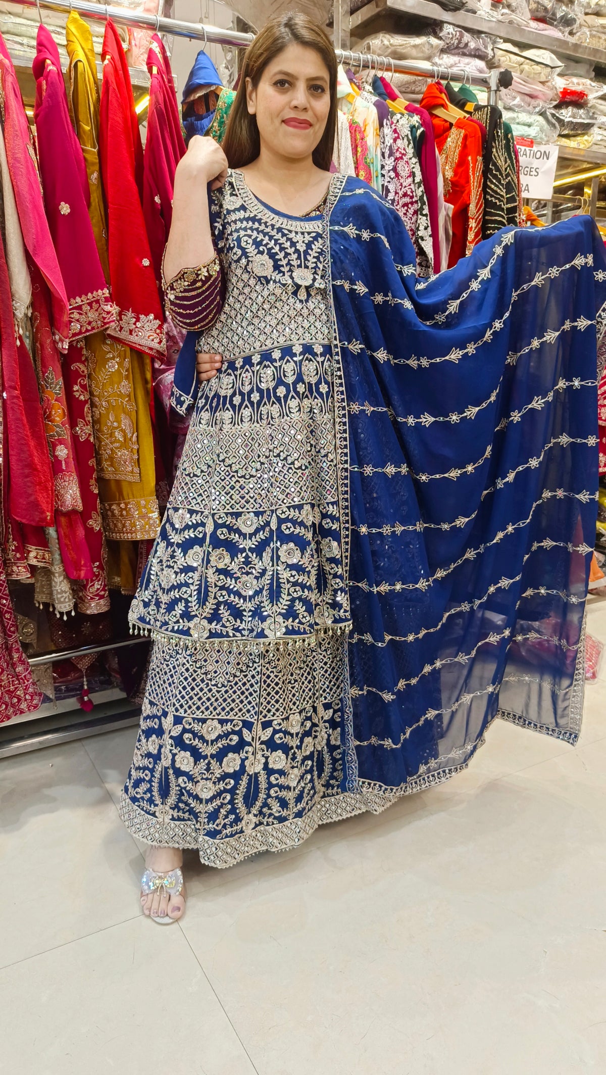 PARTY WEAR FULL MIRROR WORK LEHENGA