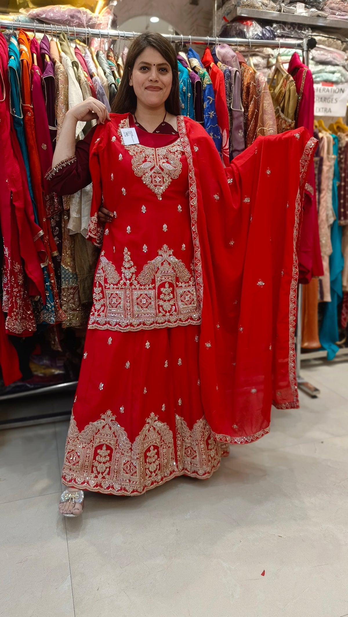 TAJ MEHAL HANDWORK DESIGN JAFFA SUIT