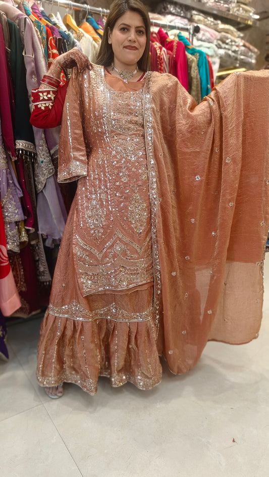 WEDDING WEAR DESIGNER FULL FLAIR FARSHI LEHENGA