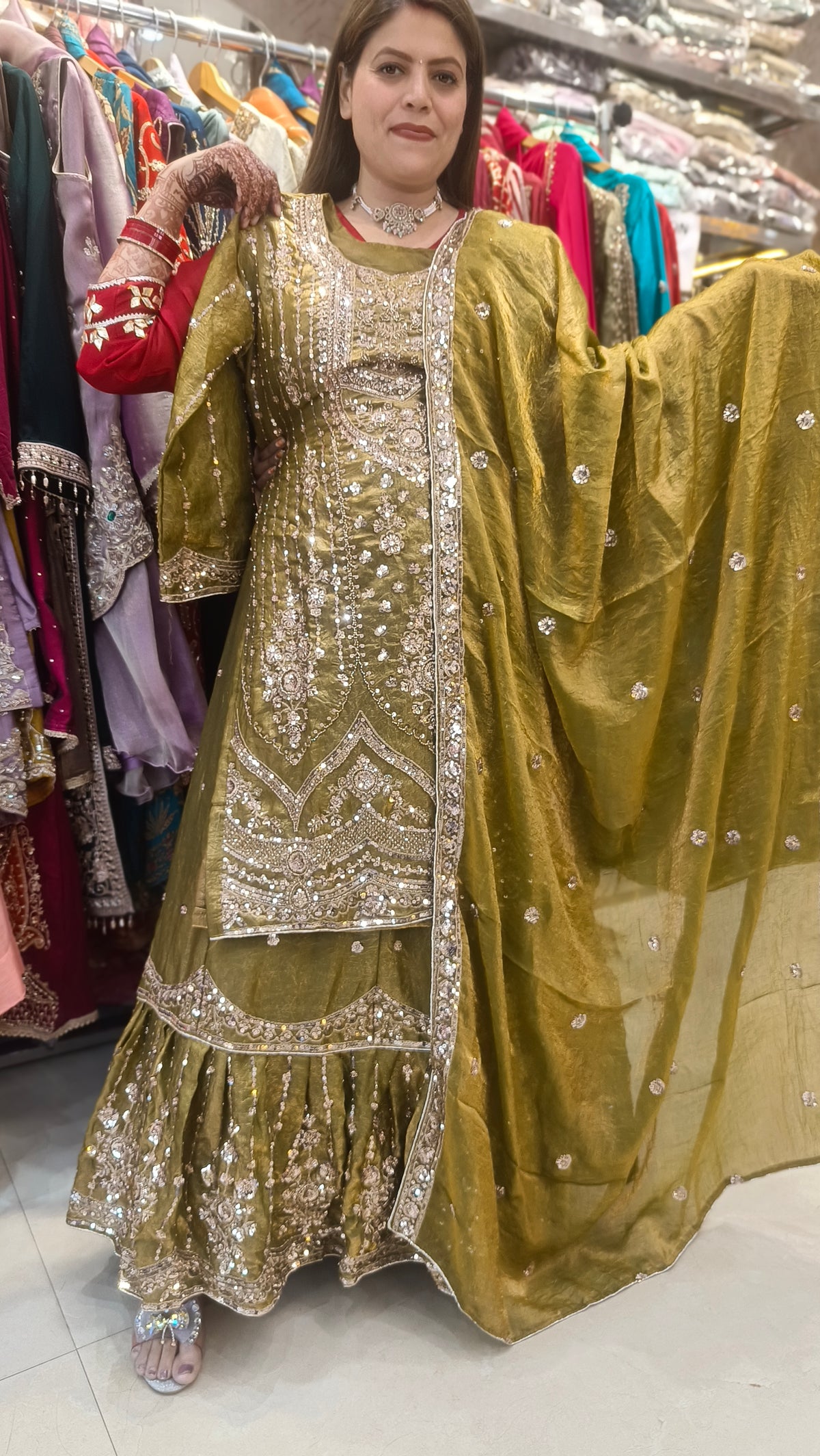 WEDDING WEAR DESIGNER FULL FLAIR FARSHI LEHENGA
