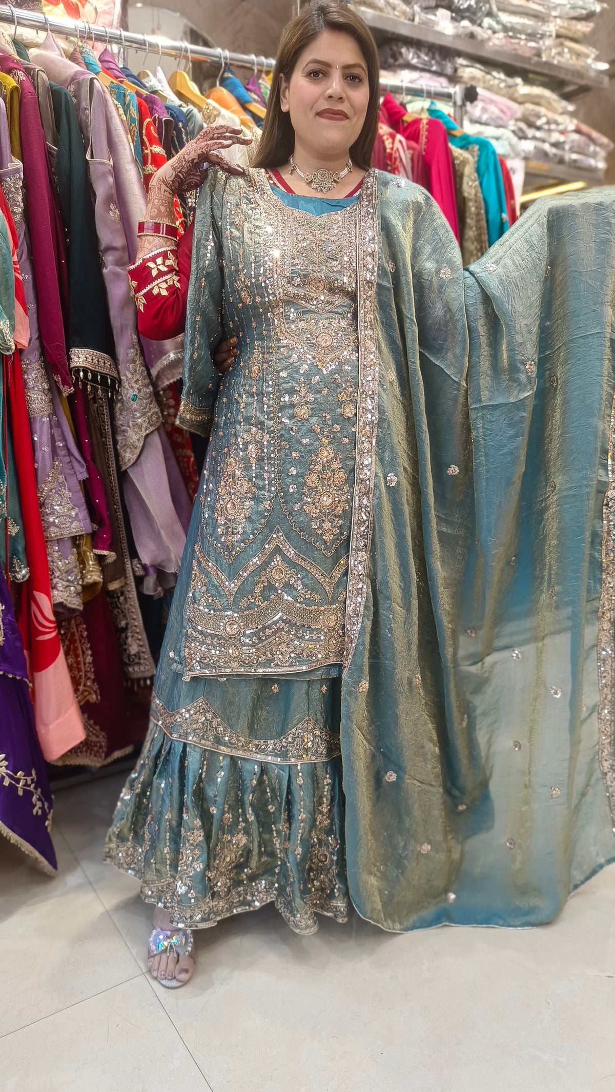 WEDDING WEAR DESIGNER FULL FLAIR FARSHI LEHENGA