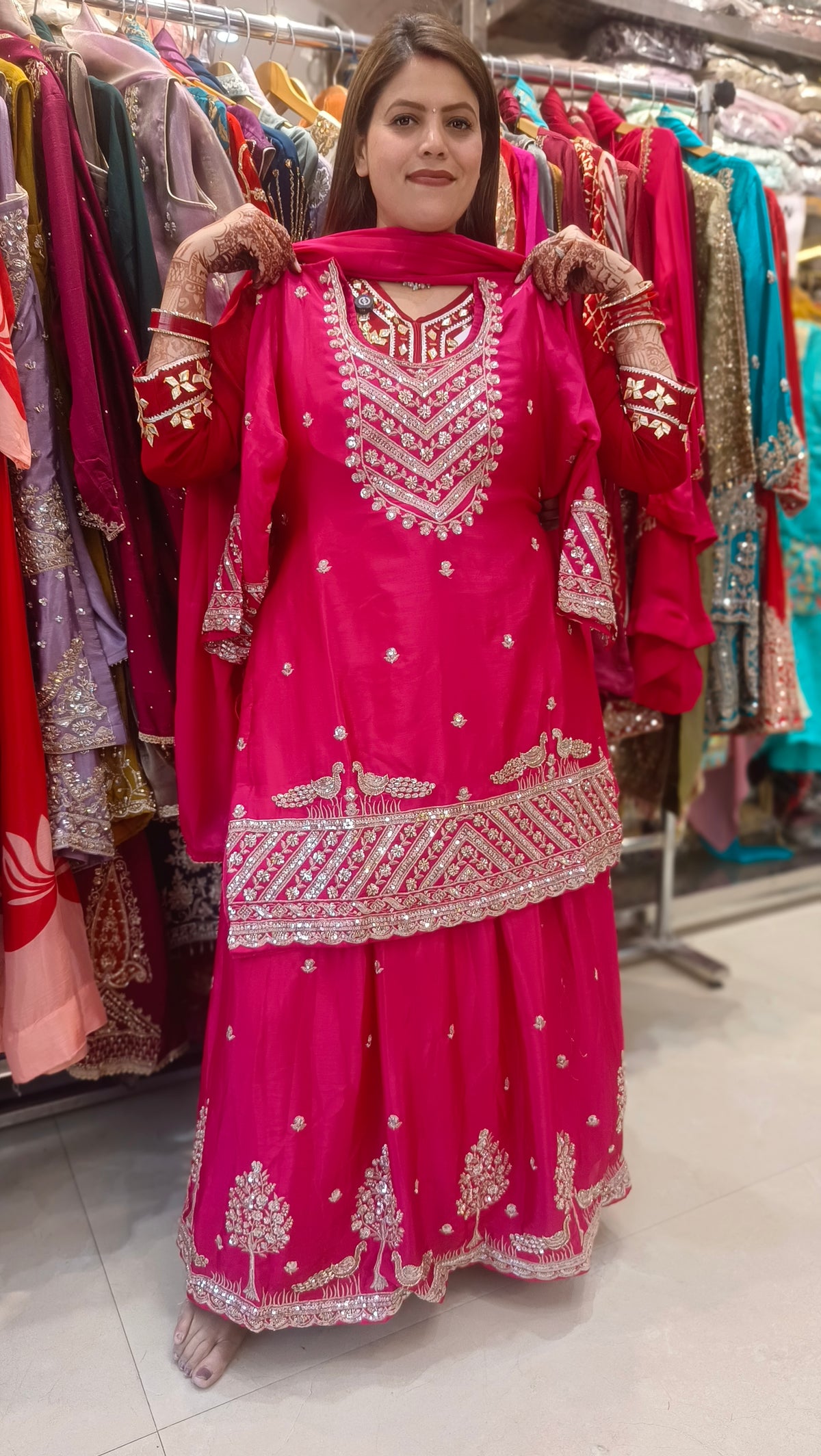 PEACOCK DESIGN FULL HANDWORK PREMIUM LEHENGA