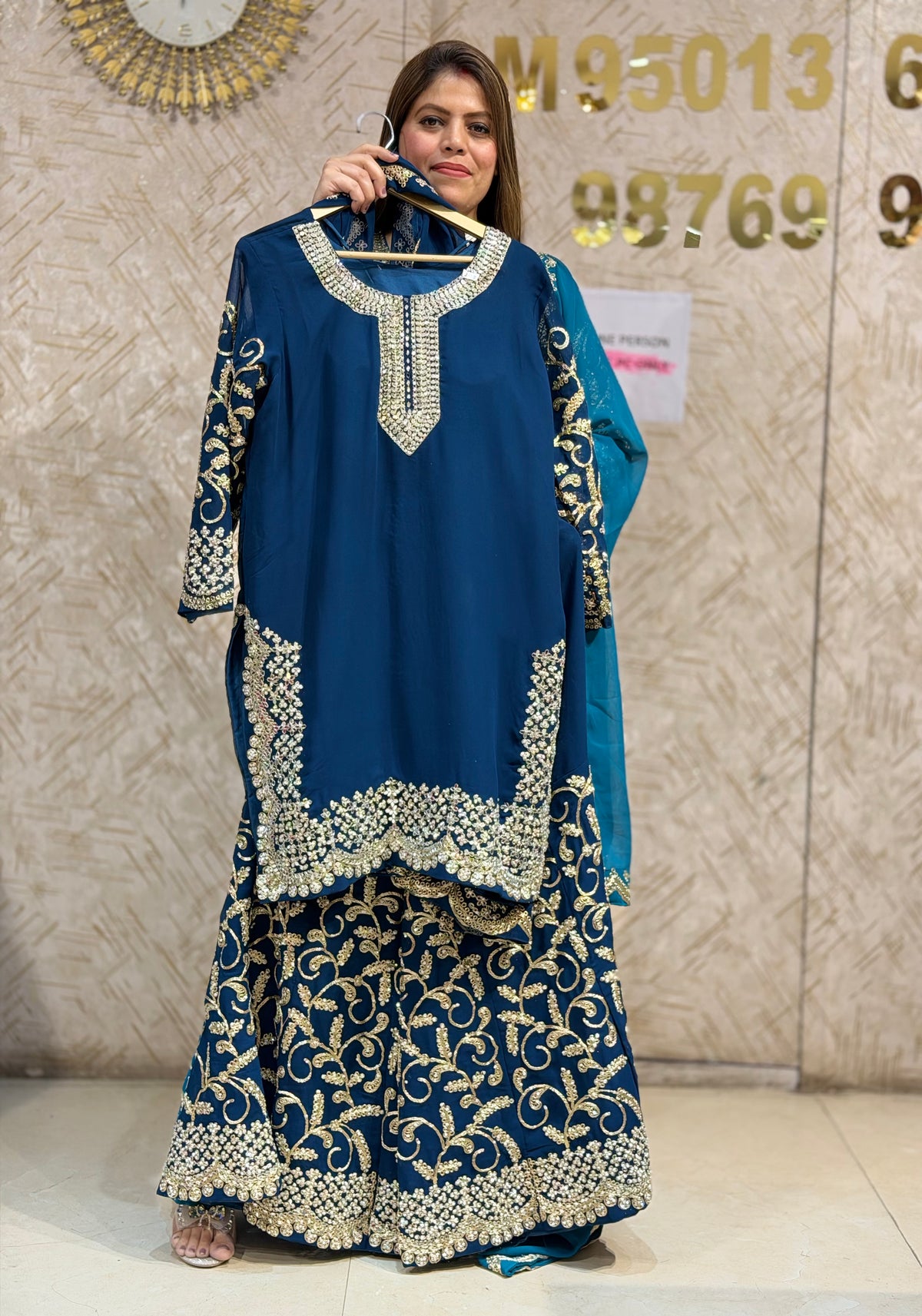 WEDDING WEAR FULL WORK SHRARA SUIT