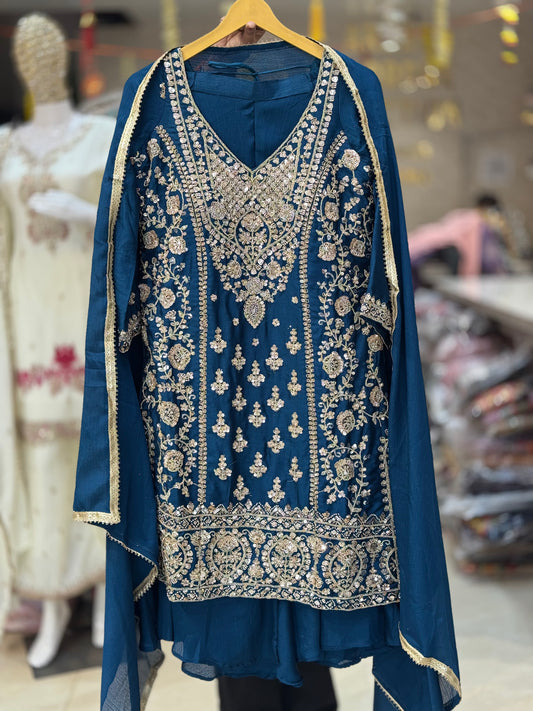 WEDDING WEAR FULL SIPPI WORK BEAUTIFUL JAFFA SUIT