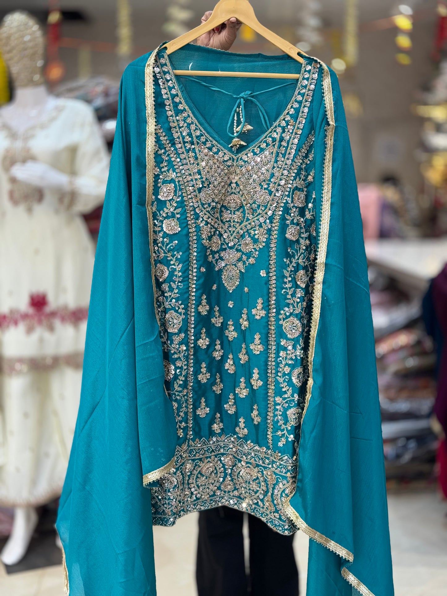WEDDING WEAR FULL SIPPI WORK BEAUTIFUL JAFFA SUIT