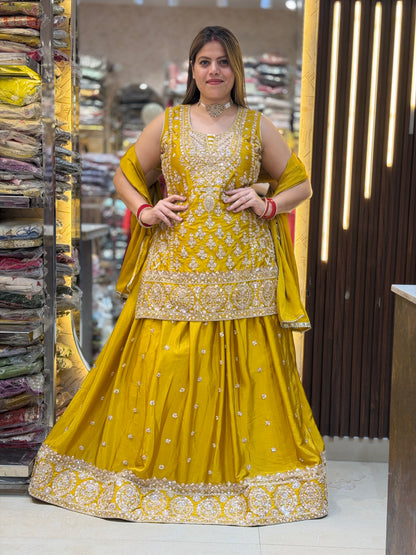 WEDDING WEAR FULL HANDWORK FULL FLAIR LEHENGA
