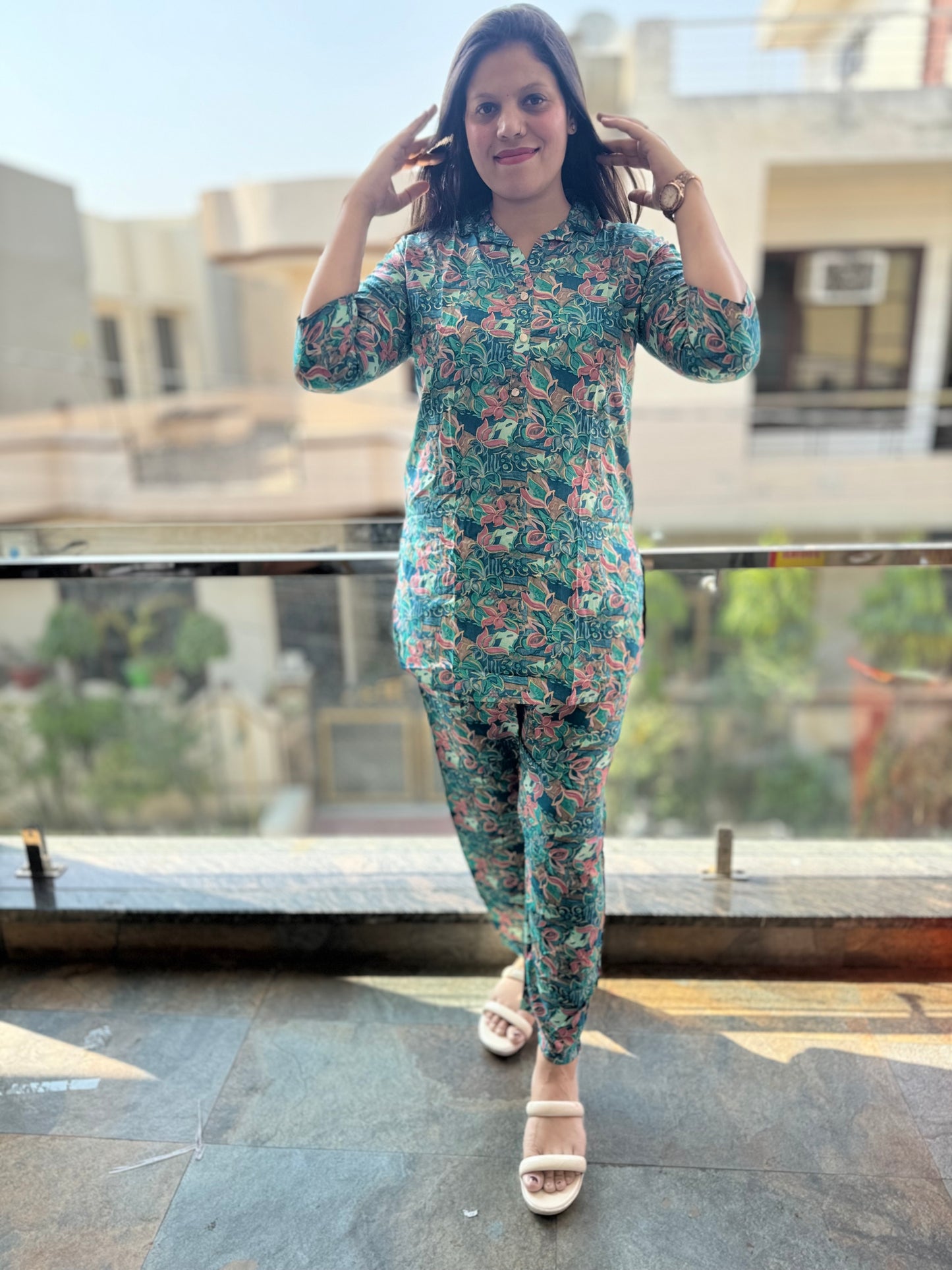 Flower Print Cordset (Article No 1021)