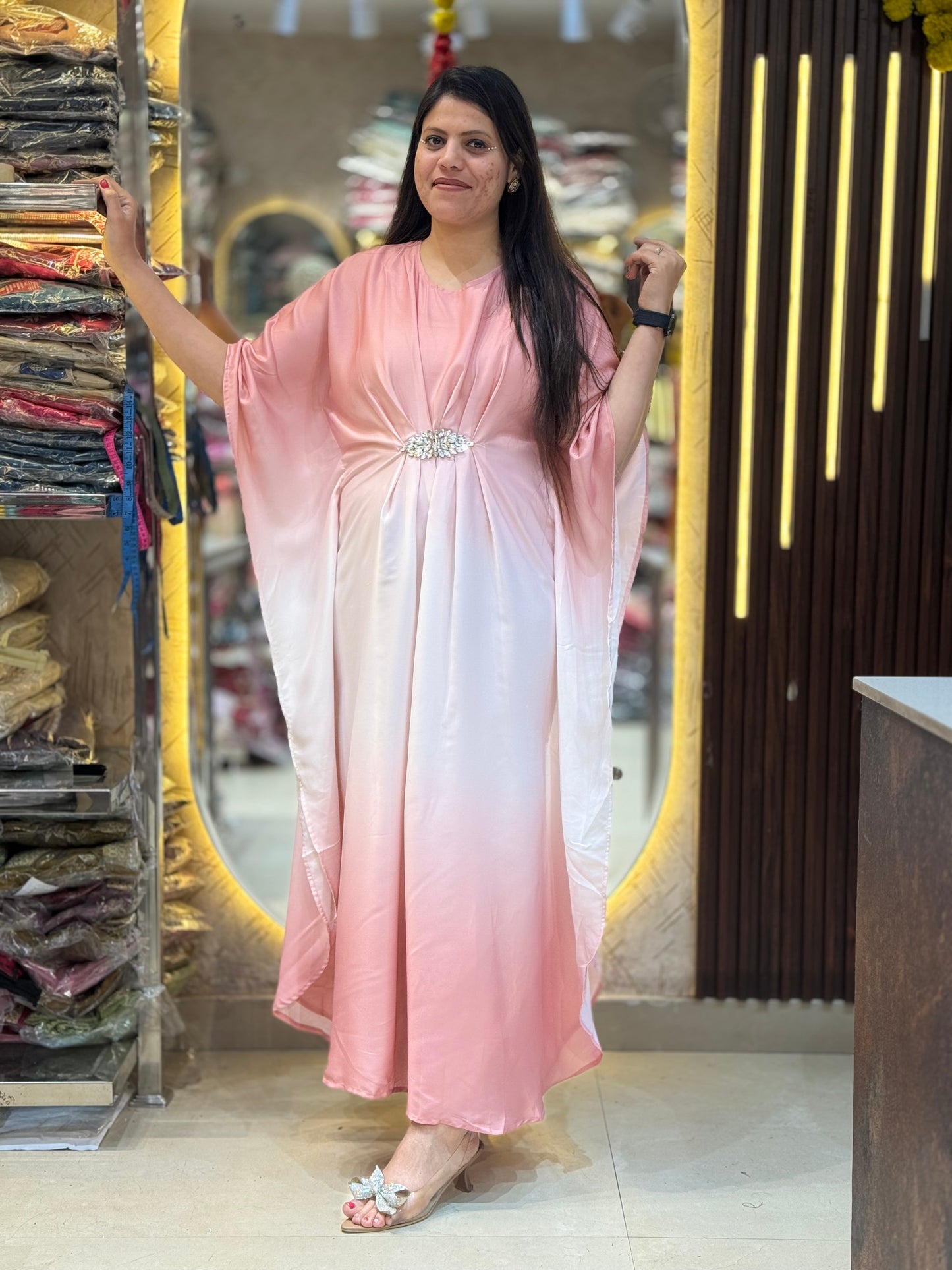 PREMIUM SILK KAFTAAN DESIGN DRES