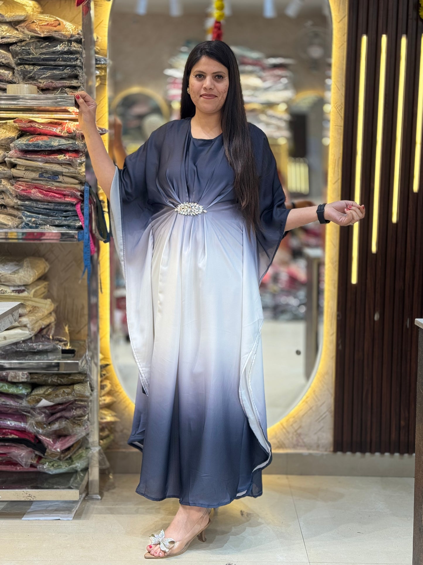 PREMIUM SILK KAFTAAN DESIGN DRES