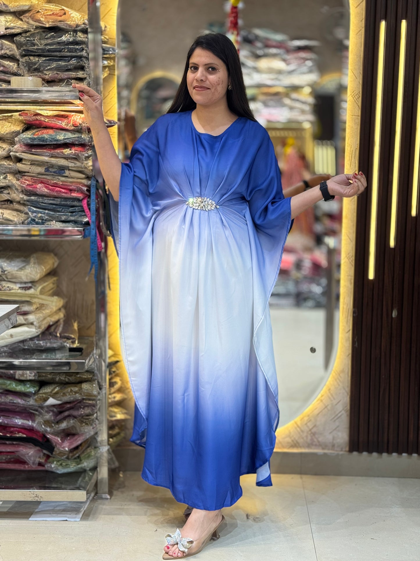 PREMIUM SILK KAFTAAN DESIGN DRES