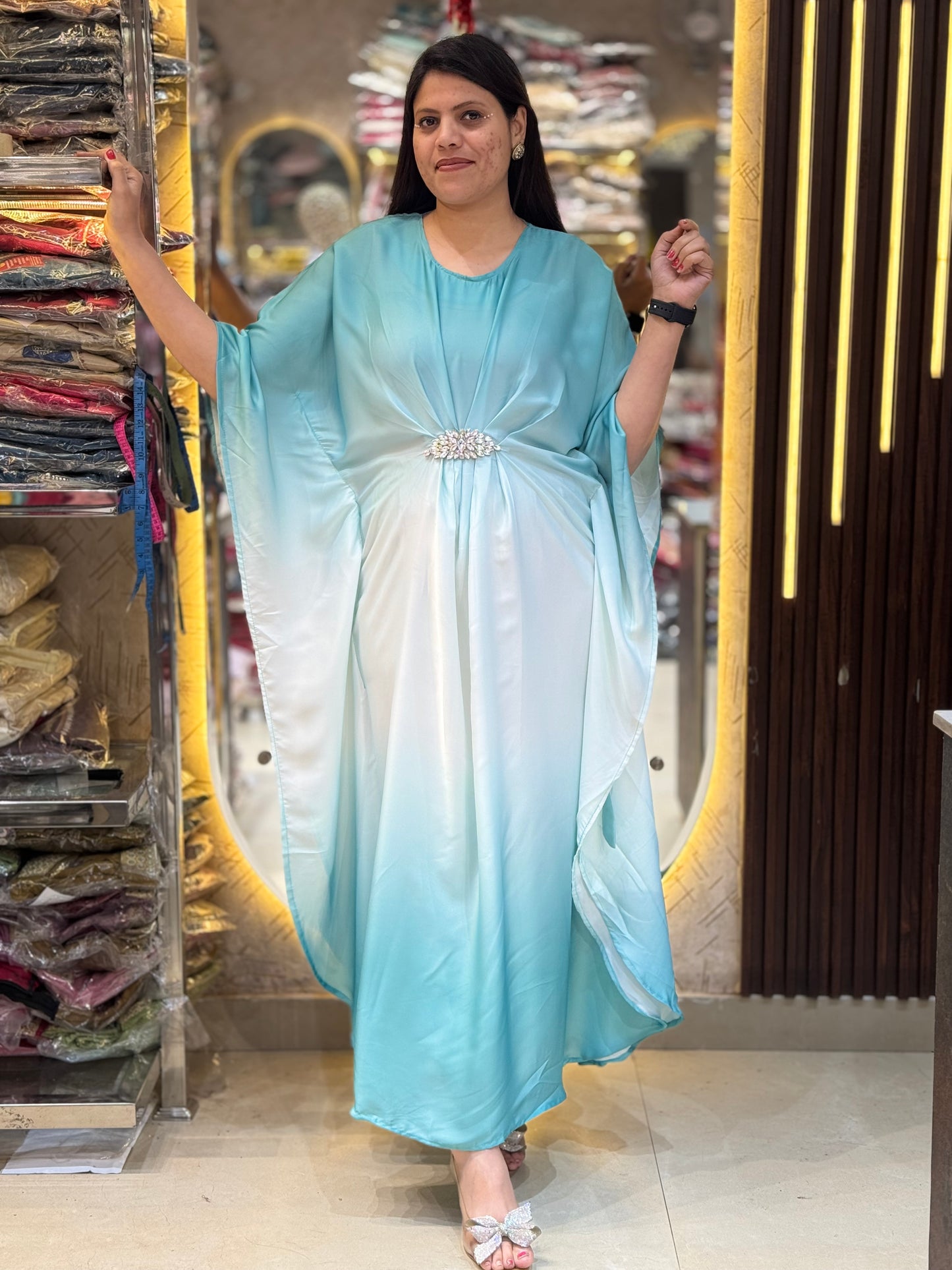 PREMIUM SILK KAFTAAN DESIGN DRES