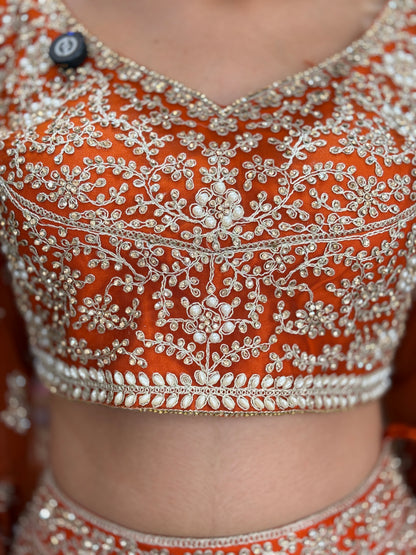Handcrafted PEARL Work Lehengas – A Touch of Royalty BY INDIPEHNAWA