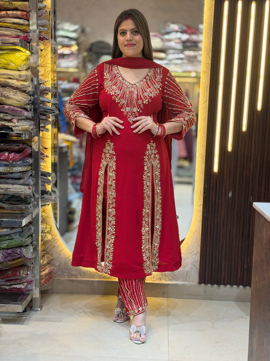 PREMIUM DOUBLE CUT HANDWORK ANRKALI