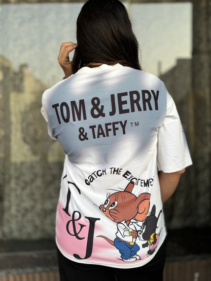 Baggie TShirt Tom & Jerry & Taffy  Print (T-005)