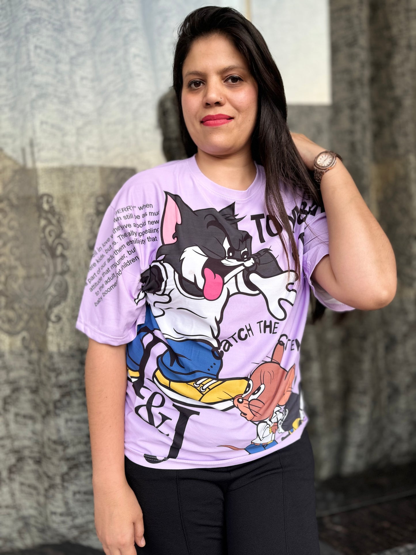 Baggie TShirt Tom & Jerry & Taffy  Print (T-005)