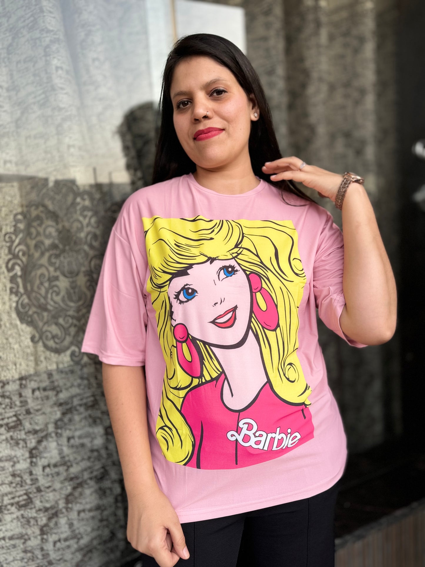 Baggie TShirt Barbie Print (T-003)