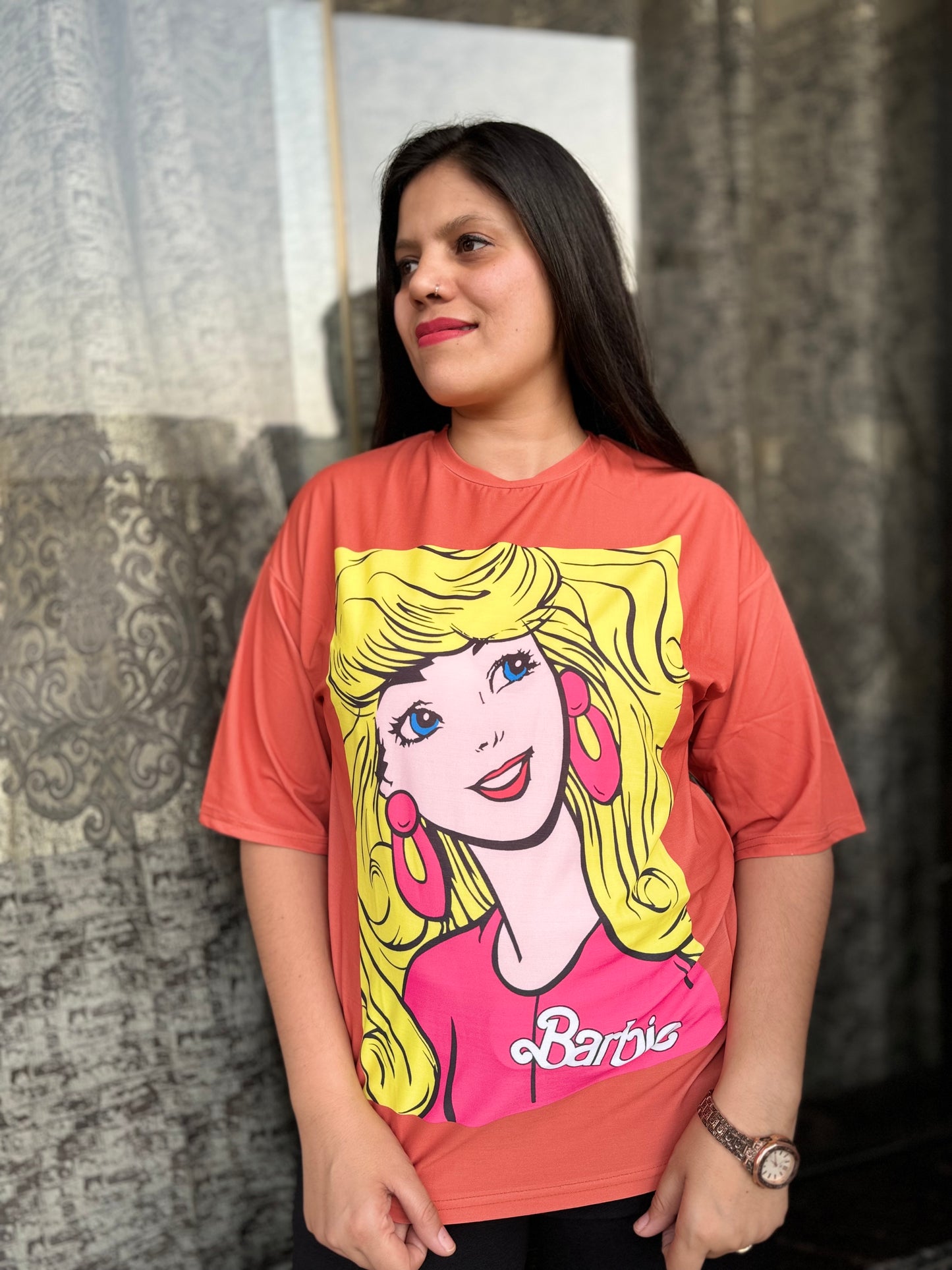Baggie TShirt Barbie Print (T-003)