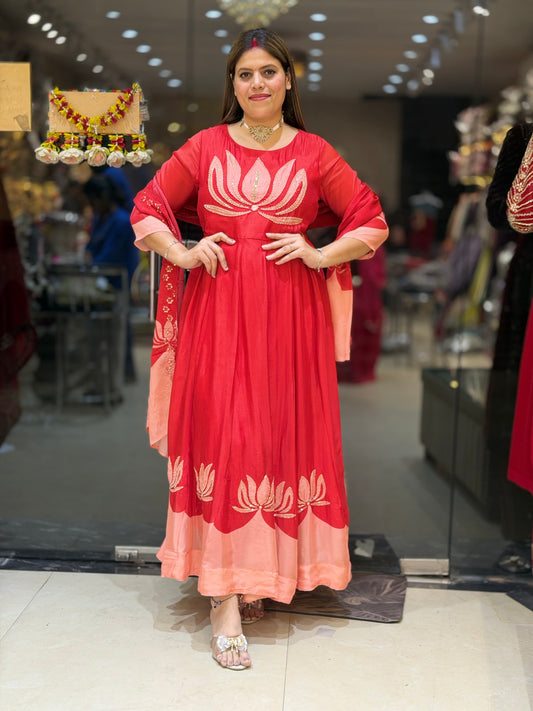 RED LOTUS PREMOUM ANARKALI