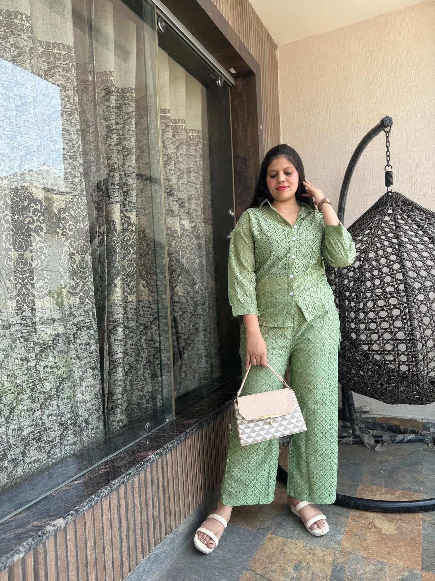 Net Two Piece Elegant Cord Set (Cord 005)