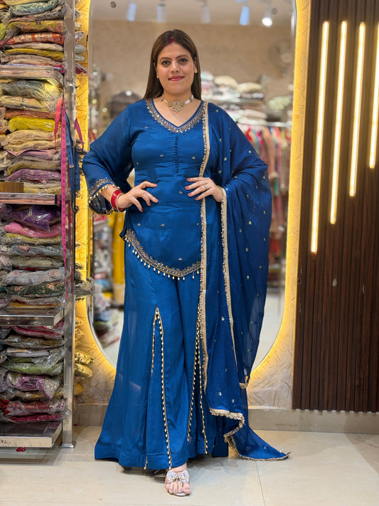 ROYAL BLUE DESIGNER JAFFA SUIT