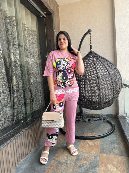 Power Puff Girls Co-ord Set (Cord-006) – Trendy Women’s Outfit in Jalandhar | Arsh Wardrobe Collection