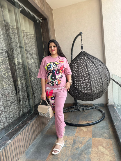 Power Puff Girls Co-ord Set (Cord-006) – Trendy Women’s Outfit in Jalandhar | Arsh Wardrobe Collection