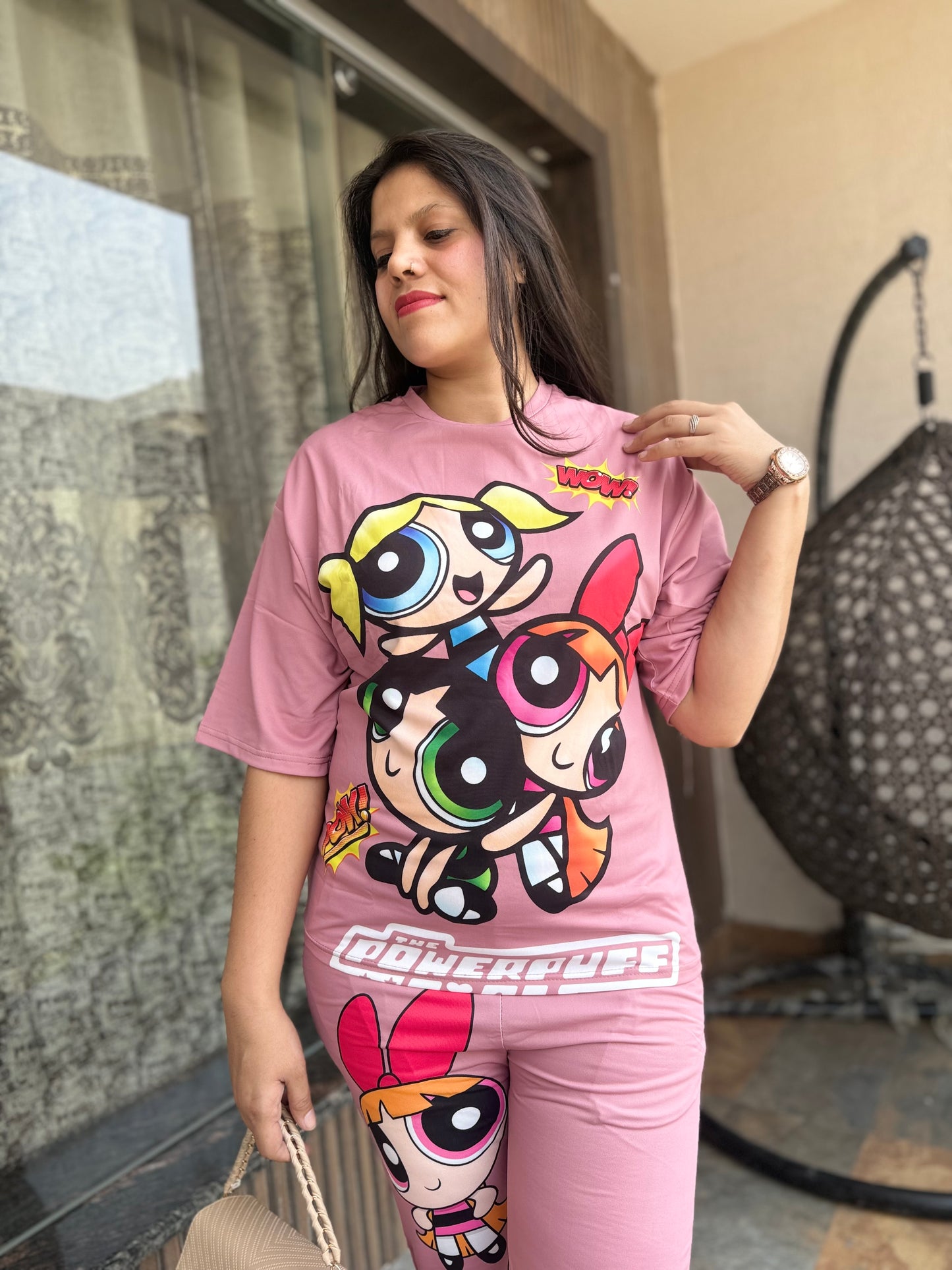 Power Puff Girls Co-ord Set (Cord-006) – Trendy Women’s Outfit in Jalandhar | Arsh Wardrobe Collection