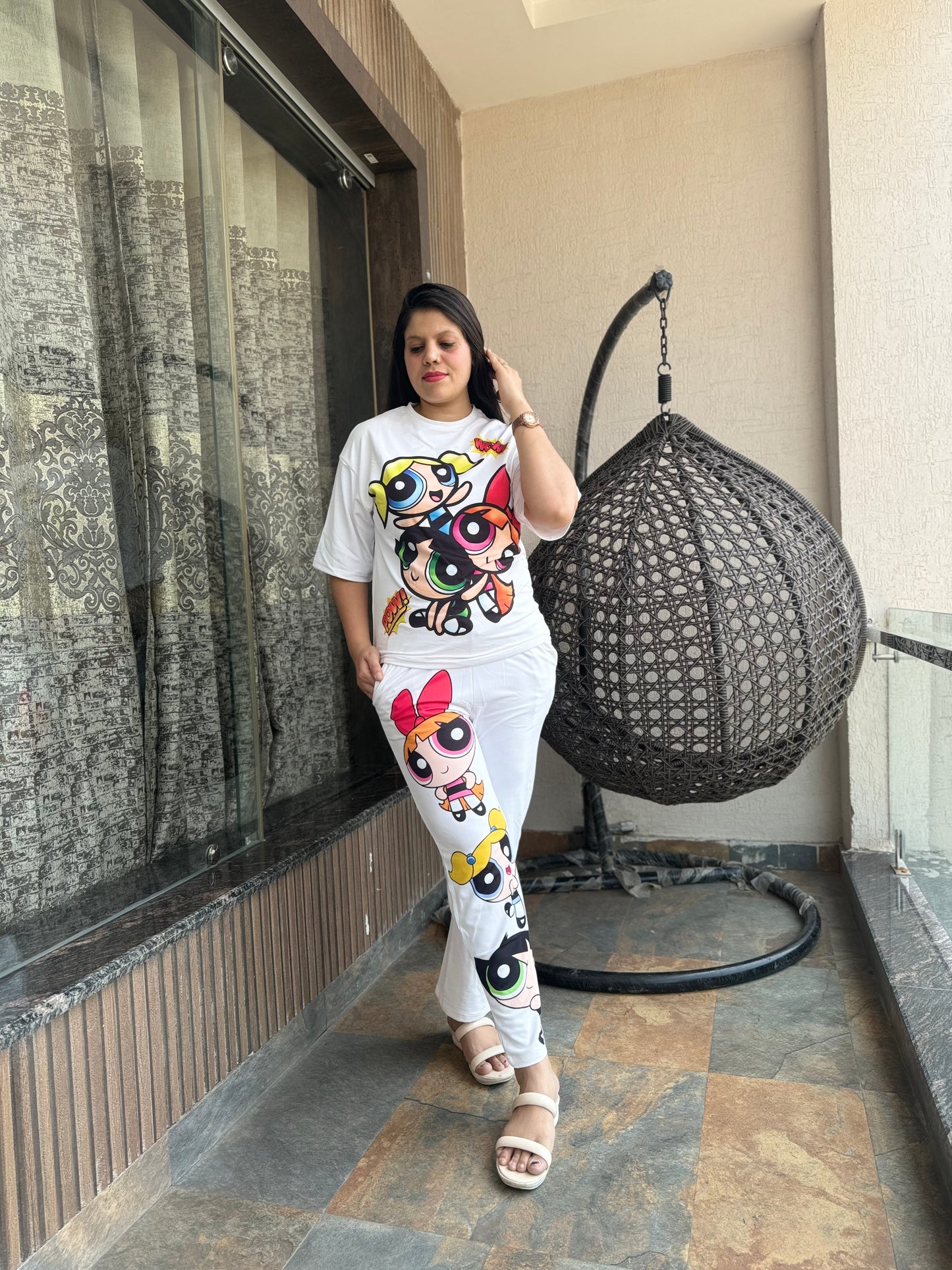 Power Puff Girls Co-ord Set (Cord-006) – Trendy Women’s Outfit in Jalandhar | Arsh Wardrobe Collection