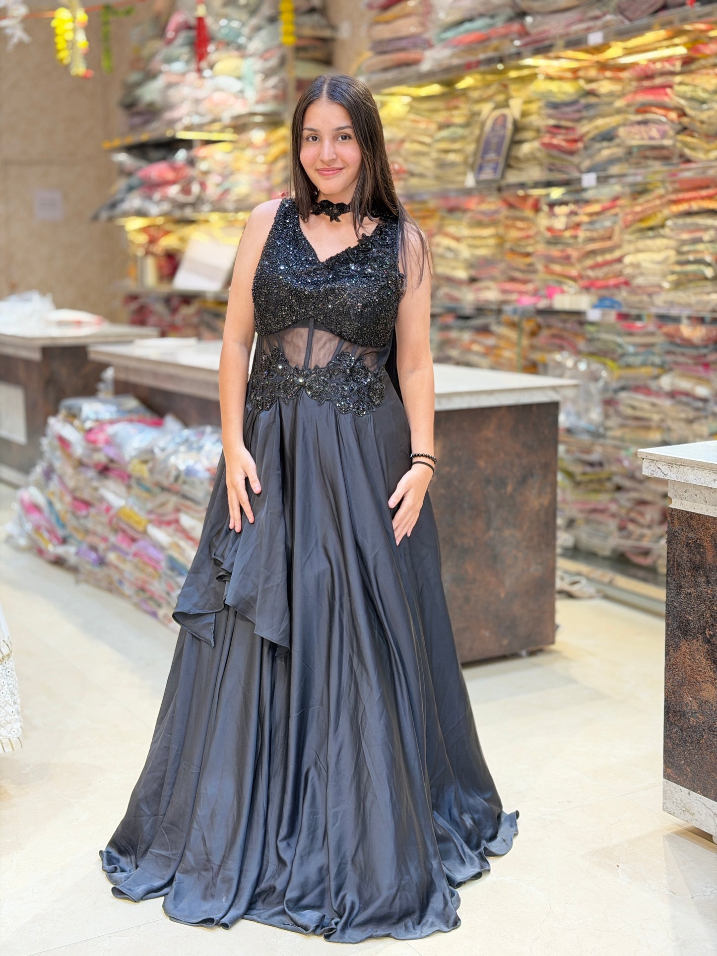 BLACKISH HANDWORK PREMIUM COCTAIL GOWN