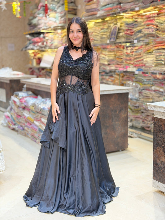 BLACKISH HANDWORK PREMIUM COCTAIL GOWN