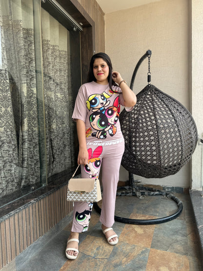 Power Puff Girls Co-ord Set (Cord-006) – Trendy Women’s Outfit in Jalandhar | Arsh Wardrobe Collection