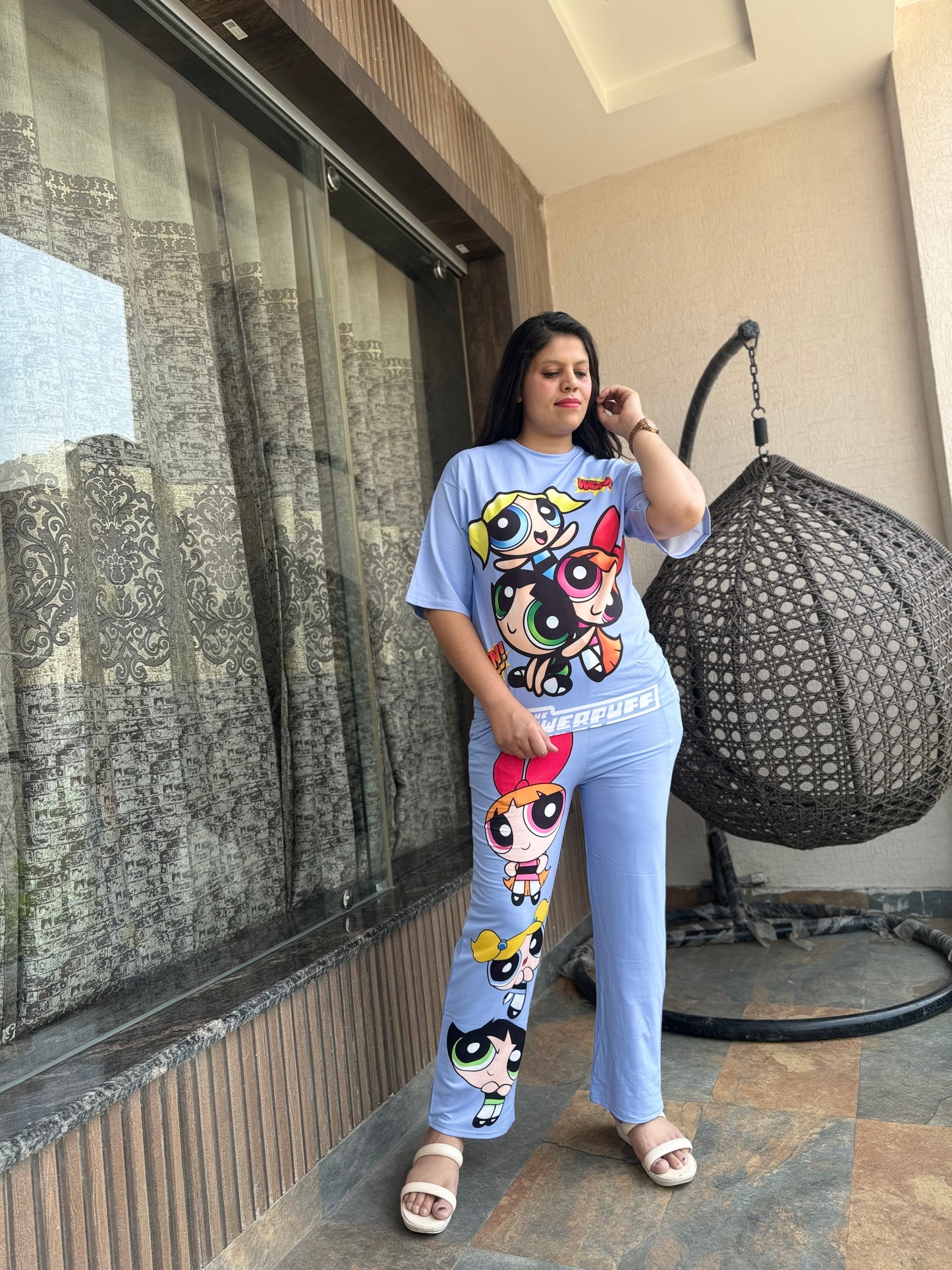 Power Puff Girls Co-ord Set (Cord-006) – Trendy Women’s Outfit in Jalandhar | Arsh Wardrobe Collection