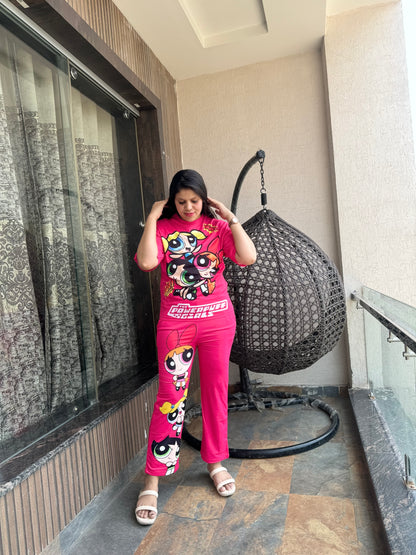 Power Puff Girls Co-ord Set (Cord-006) – Trendy Women’s Outfit in Jalandhar | Arsh Wardrobe Collection